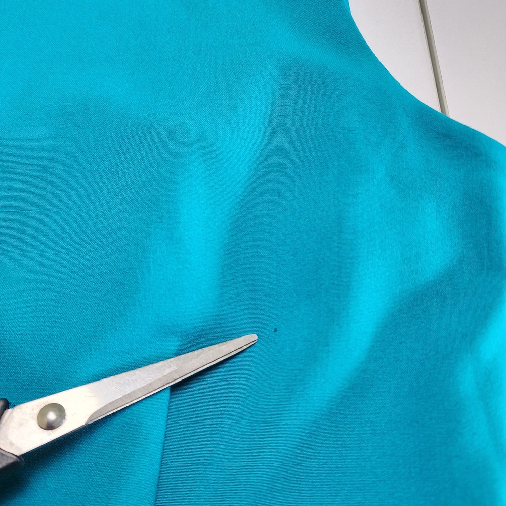 Calvin Klein Womens Teal Sleeveless Sheath Dress w Gold Side Zip Accents Size 6 - Picture 9 of 13
